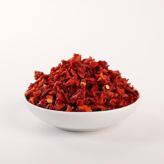 PUFFED RED BELL PEPPER FLAKE 10X10mm